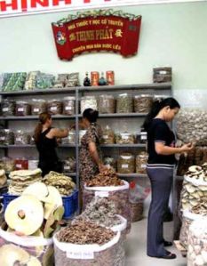 la rue de plantes medicinale a Hao Chi Minh